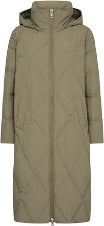 Mos Mosh Gewatteerde Lange Donsjas Mermaid - Dames - Parka Jassen - Groen - M - Polyester - Jassen