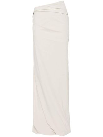 Entire studios Structured asymmetric maxi skirt - women - Nylon/Spandex/Elastane - L - Grey
