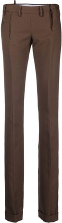 Dsquared2 high-waisted slim-cut trousers - women - Acetate/Polyester/Polyester - 36 - Brown