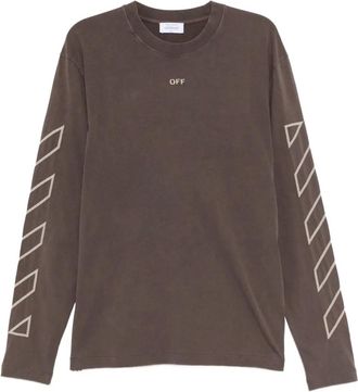 Off-white T-shirt con motivo Arrows - Marrone