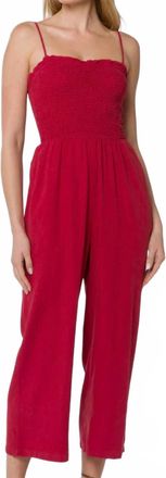 Velvet Heart Tasha Flattering Fit Jumpsuit In Red