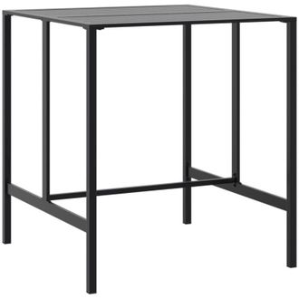 vidaXL Tavolo da Bar Nero 100x100x110 cm Acciaio Verniciato a Polvere vidaXL