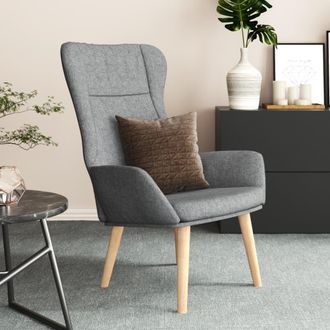 Nova Sill&oacute;n De Relax De Tela Gris Claro Vidaxl