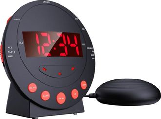 OEM Potente Despertador Con Vibrador De Cama, Luz Intermitente, Brillo Ajustable, Dos Configuraciones, Puerto De Carga Usb Y Pantalla Digital Led Para Per