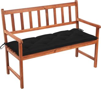 vidaXL Banco De Jard&iacute;n Con Coj&iacute;n Madera Maciza De Acacia 120 Cm Vidaxl