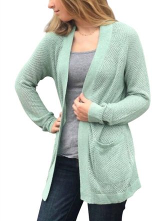Soybu Open Front Everyday Cardigan In Mint