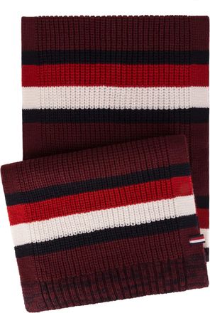 Tommy Hilfiger Mens Stripe Scarf, Rhododendron, One Size