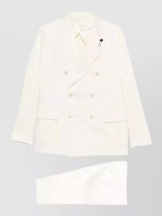 Lardini cotton double-breasted suit