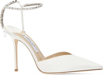 Jimmy Choo London Stiletto Pumps - Dames - Muiltjes - Beige - 40 EU - Leer - Schoenen