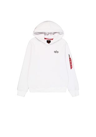 Alpha Industries Hoodie ALPHA INDUSTRIES Signature Backprint Hoodie, Herren, Gr. XXL, weiss (wei&szlig;), Obermaterial: 80% Baumwolle, 20% Polyester, regular fit, Sweatshirt