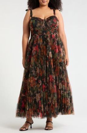 Hutch Brianna Gown in Black Graphic Ornate Floral at Nordstrom Rack, Size 3X