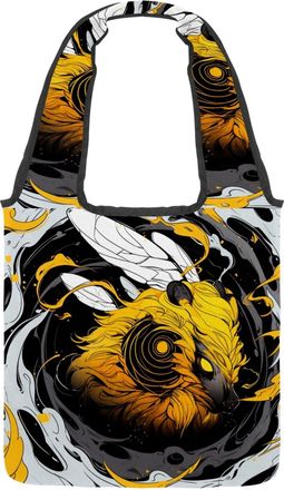 Generic 877999_1 Reversible Canvas Shoulder Tote - Double-Sided Print, 12oz Cotton, 27cm Drop, Fold-Flat Bag for Travel, Shopping, Street Outings