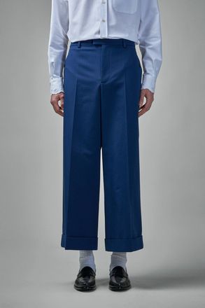 Valentino Cuffed Trousers in Cotton Gabardine