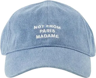 Dr&ocirc;le de Monsieur Accessoires, Heren, Blauw, ONE Size, Katoen, Slogan Cap