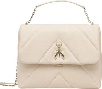 Patrizia Pepe Fly Padded Crossbody Bag - Dames - Handtassen - Beige - ONE Size - Leer - Tassen