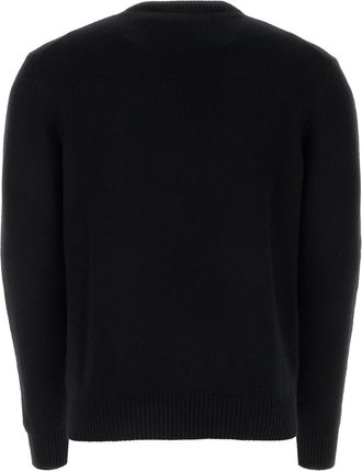 Prada Mens Cashmere Crew-Neck Sweater Black