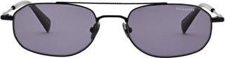 AllSaints Indigo 55mm Oval Sunglasses in Matte Black at Nordstrom Rack