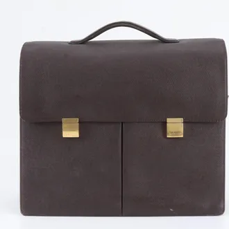 Louis Vuitton Acajou Leather Briefcase Tote Bag (Pre-Owned)
