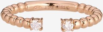 GbyG Offener Ring aus Roségold und Diamanten Perlée