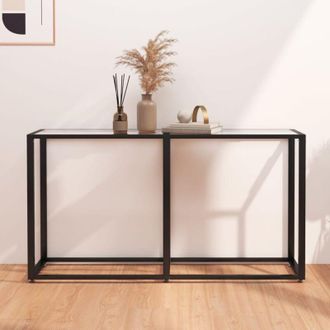 vidaXL Tavolo Consolle Trasparente 140x35x75,5 cm in Vetro Temperato - Vidaxl