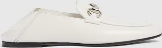 Gucci Womens Jordaan Soft Loafer, White, Leather