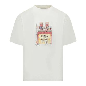 Dr&ocirc;le de Monsieur T-Shirts, male, Beige, Size: S Crew Neck T-Shirt