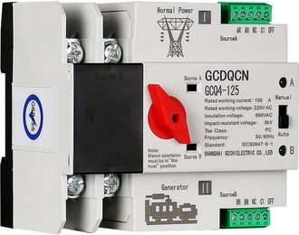 OEM Interruptor De Transferencia Autom&aacute;tica De Doble Alimentaci&oacute;n 2p100a, Interruptor Ats De Milisegundos Aislado De Nivel Pc, Montaje En Riel