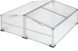 TecTake Mecedora de ratán de aluminio con reposapiés y acolchado 150 kg gris