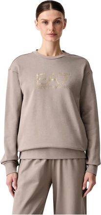 Emporio Armani Felpa Pullover - - Sweatshirts & Hoodies - Donna - Marrone - L
