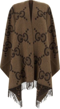 Gucci Embroidered Cashmere Reversible Cape