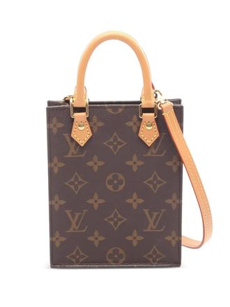 Louis Vuitton 2010 Petit Sac Plat monogram cross body bag - Brown