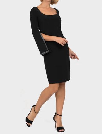 Joseph Ribkoff Knee-Length Cocktail Dress In Black