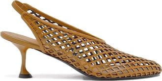 Proenza Schouler Tee slingback pumps met geperforeerde details - Bruin