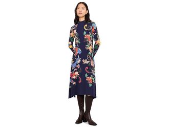 Johnny Was The Janie Favorite Hankerchief Hem Mock Neck Dress Womens Dress Blue : SM, Rayon/Spandex