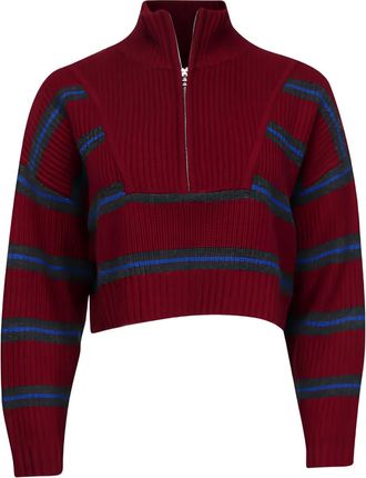 Staud Maglione Hampton a righe - Rosso