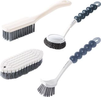 OEM Juego De Limpieza De Cocina De 4 Piezas Con Raspador, Cepillo De Limpieza Plegable, Cepillo De Limpieza Ranurado, Cepillo De Fregar C&oacute;modo Para Limpie