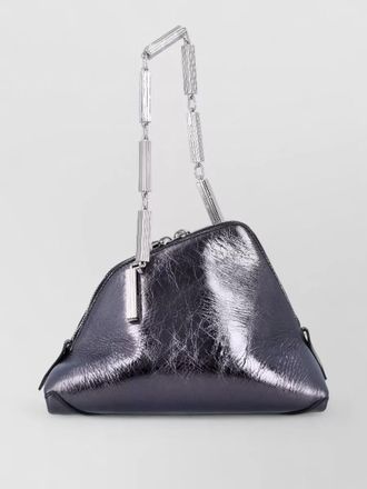 The Attico la scala chain clutch metallic leather
