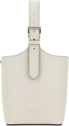 Prada White Leather Shoulder Bag