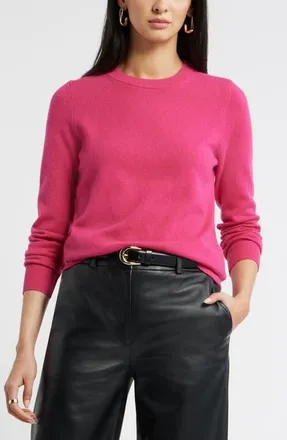 Nordstrom Crewneck Cashmere Sweater in Red Jazzy at Nordstrom, Size Small