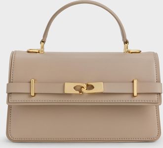 Charles & Keith Arlet Belted Top Handle Bag