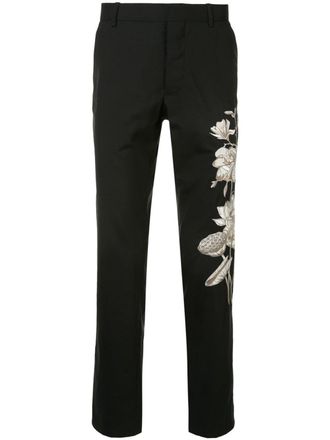 Ports V Broek met borduurwerk - Zwart
