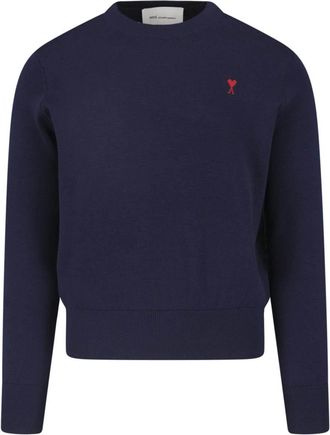 Ami Blue Ami De Caur Wool Sweater