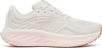 Saucony Womens Ride 18 Shoe In Quartz/peony Quartz/pivonie
