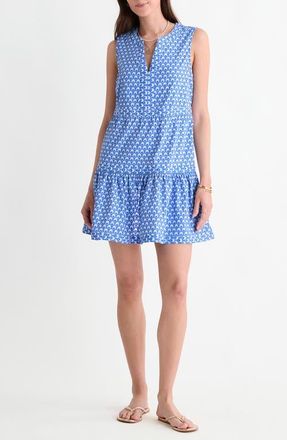 Vineyard Vines Harbor Seersucker Sundress in Block at Nordstrom, Size X-Large