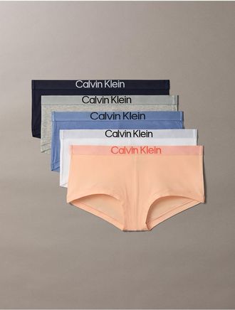 Calvin Klein Womens Extra Soft Cotton Stretch 5-Pack Boyshort - Multi - XL
