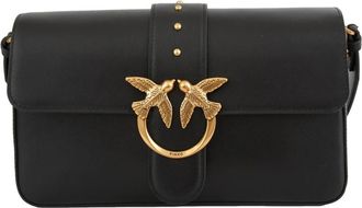 Pinko Love One Classic Schoudertas - Dames - Schoudertassen - Zwart - ONE Size - Leer - Tassen