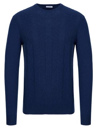 Malo Optimum kasjmier trui donkerblauw