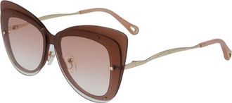 Chlo&eacute; Stijlvolle Zonnebril - Dames - Zonnebrillen - Roze - 63 MM - Accessoires