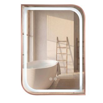 Rea Espejo Rea Zone 70x50 Led Brush Rose Gold