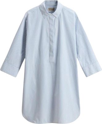 Woolrich Shirt Dresses, female, Blue, Size: L Shirt Dress
